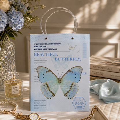 Butterfly Theme Paper Gift Bags for Gifts & Return Favors