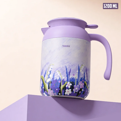 Premium Insulated Flask with Handle & Leak-proof Lid - 1200ml