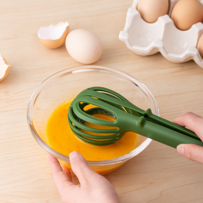 3-in-1 Multipurpose, Egg Whisk & Food Clamp | Heat-Resistant Kitchen Tong