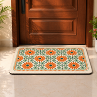 Premium Floral Anti-Slip Doormat for Entryway/Kitchen/Bathroom