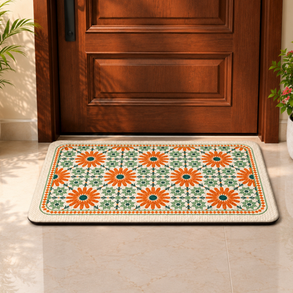 Premium Floral Anti-Slip Doormat for Entryway/Kitchen/Bathroom