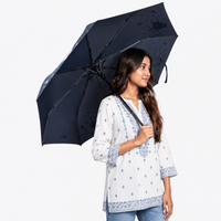 Magic Colour Changing Floral Triple-folding Umbrella with UV Protection