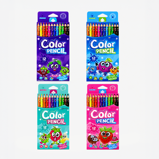 Yalong Fruit Aroma Colour Pencil Set for Kids – 12 Shades