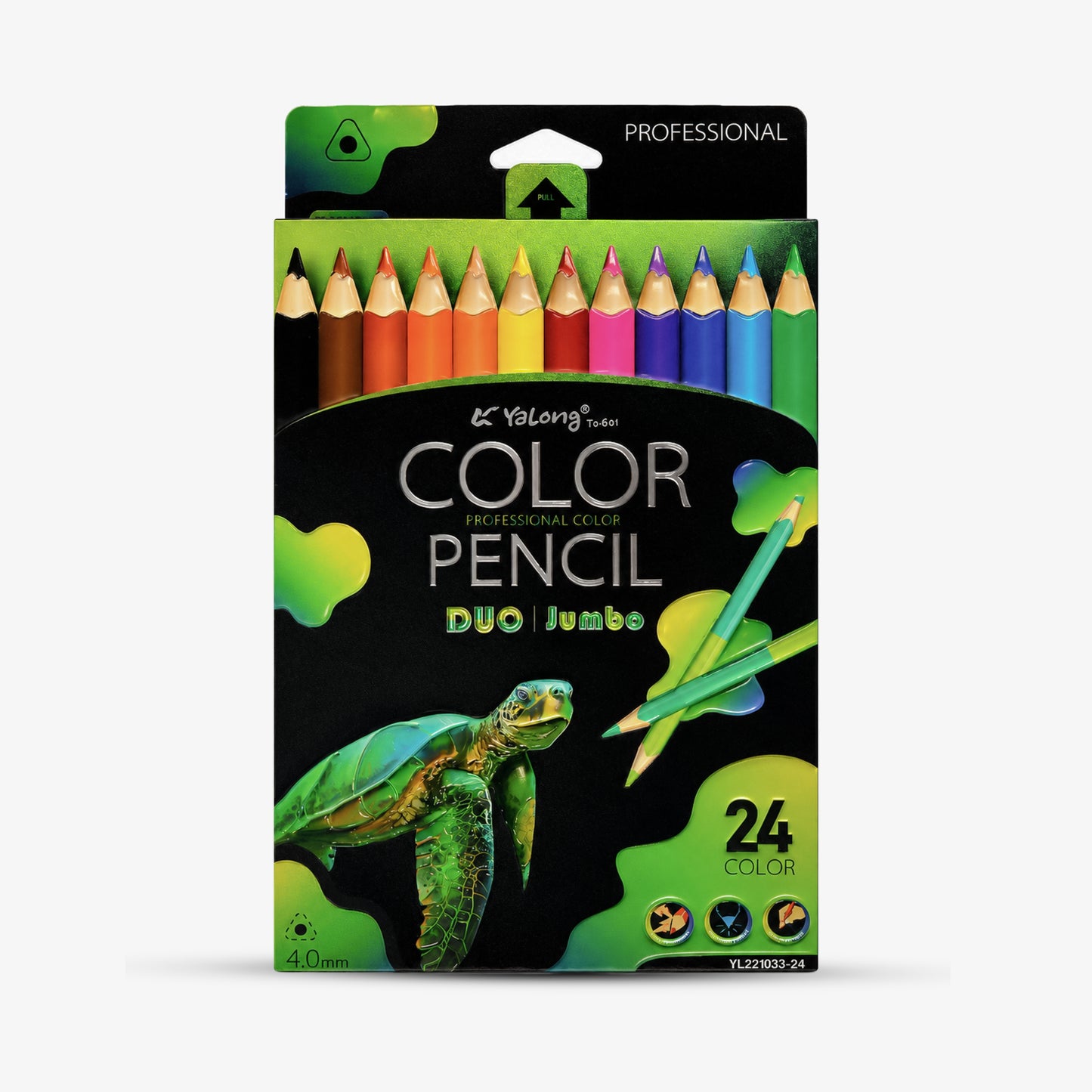 Yalong 24-Colours Double-sided Jumbo Colour Pencil Set for Kids