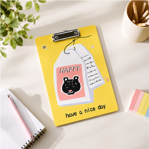 Cute Lightweight Acrylic Writing Clipboard for Office