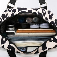 Animal Print Travel Duffel Bag with Trolley Sleeve