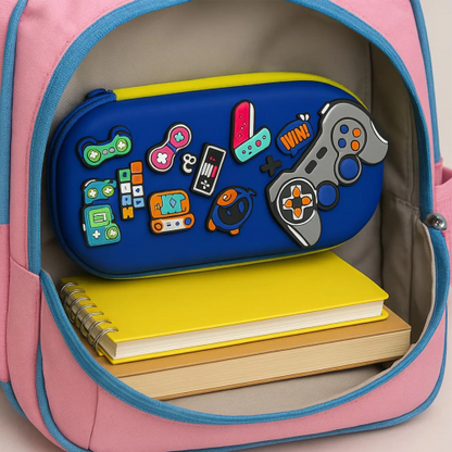 Premium DIY Gaming Theme Pencil Box with Removable Toy Accessories