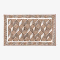 Premium Ferret Fleece Doormat with Modern Geometric Pattern