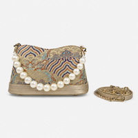 Cheongsam-Inspired Hangzhou Silk & Leather Handbag with Pearl Handle