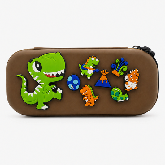 Premium DIY Dinosaur Pencil Box with Removable Dino Toy Accessories