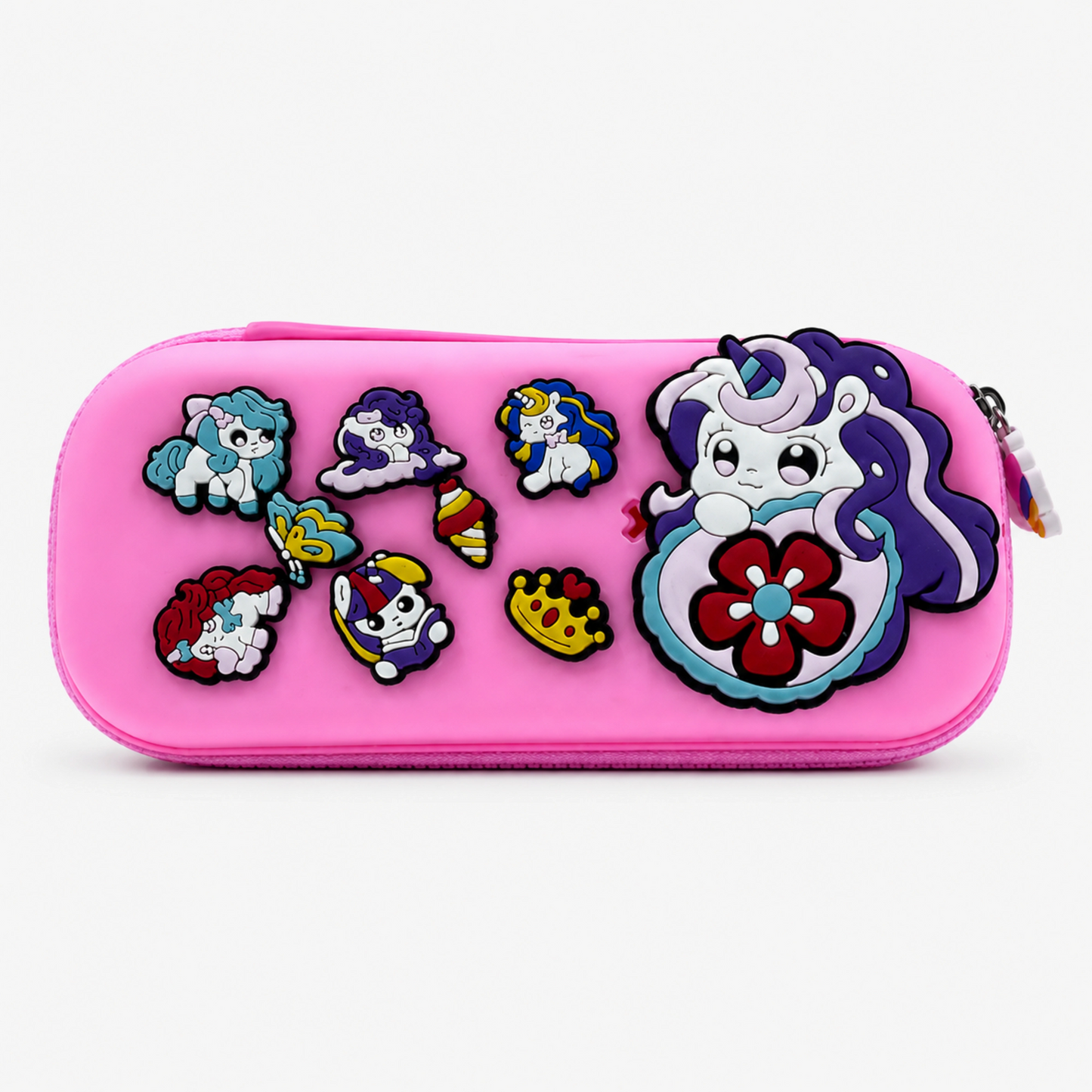 Premium DIY Kids Pencil Box with Removable Decorative Toy Charms