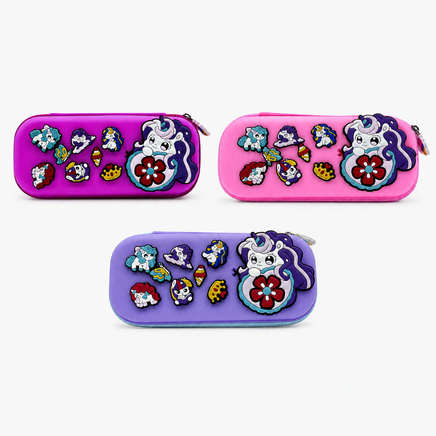 Premium DIY Kids Pencil Box with Removable Decorative Toy Charms