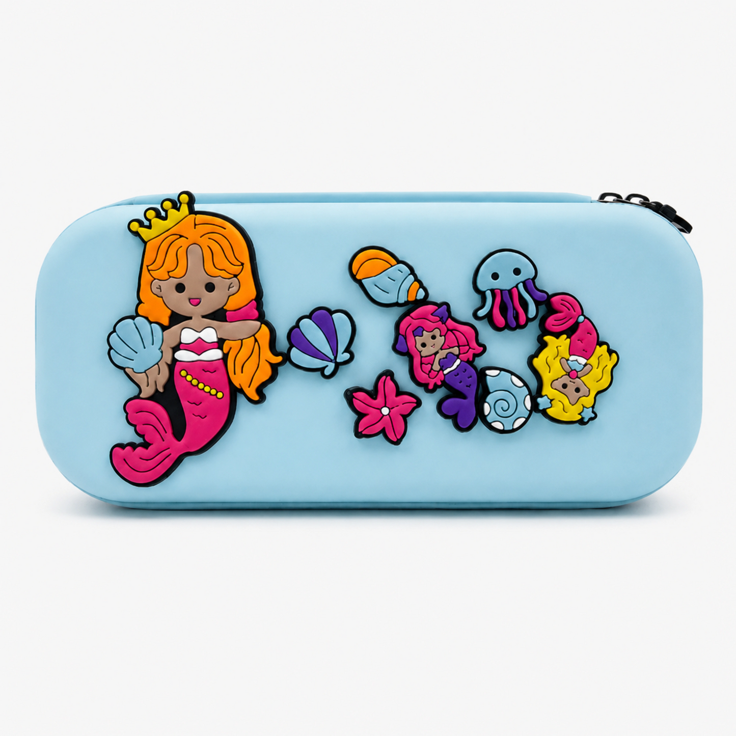 Premium DIY Mermaid Pencil Box with Removable Toy Charms for Kids