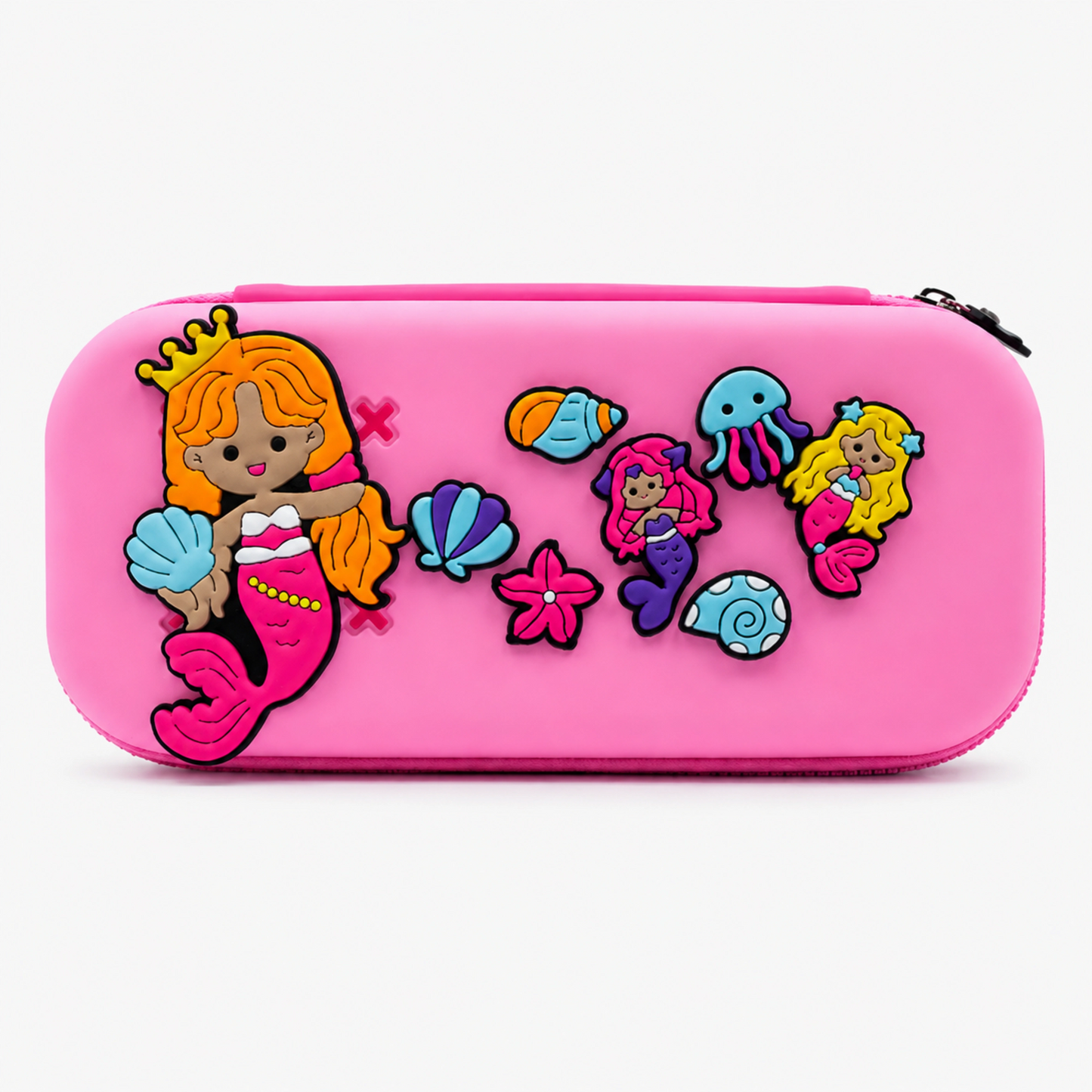Premium DIY Mermaid Pencil Box with Removable Toy Charms for Kids