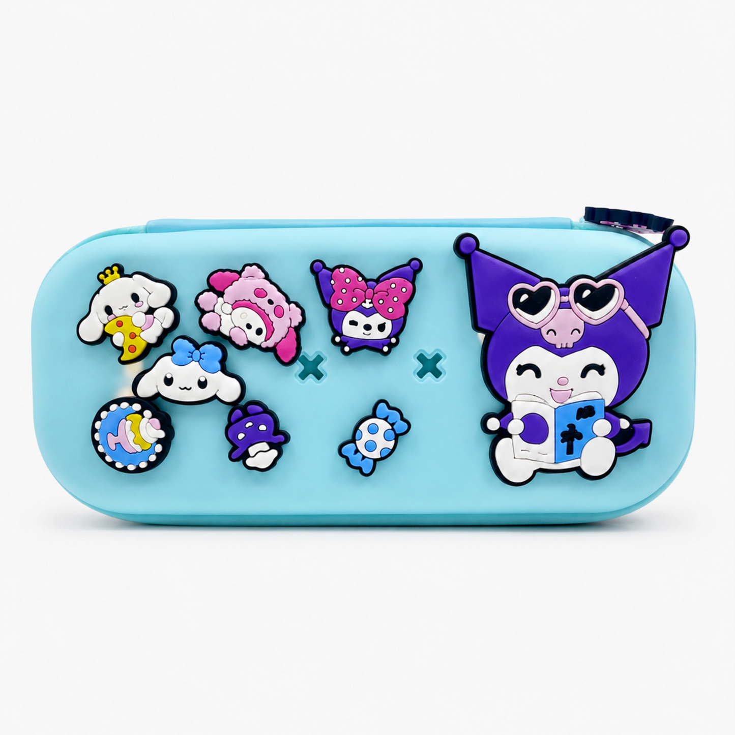 Premium Cartoon Pencil Box with Removable Toy Charms for Kids
