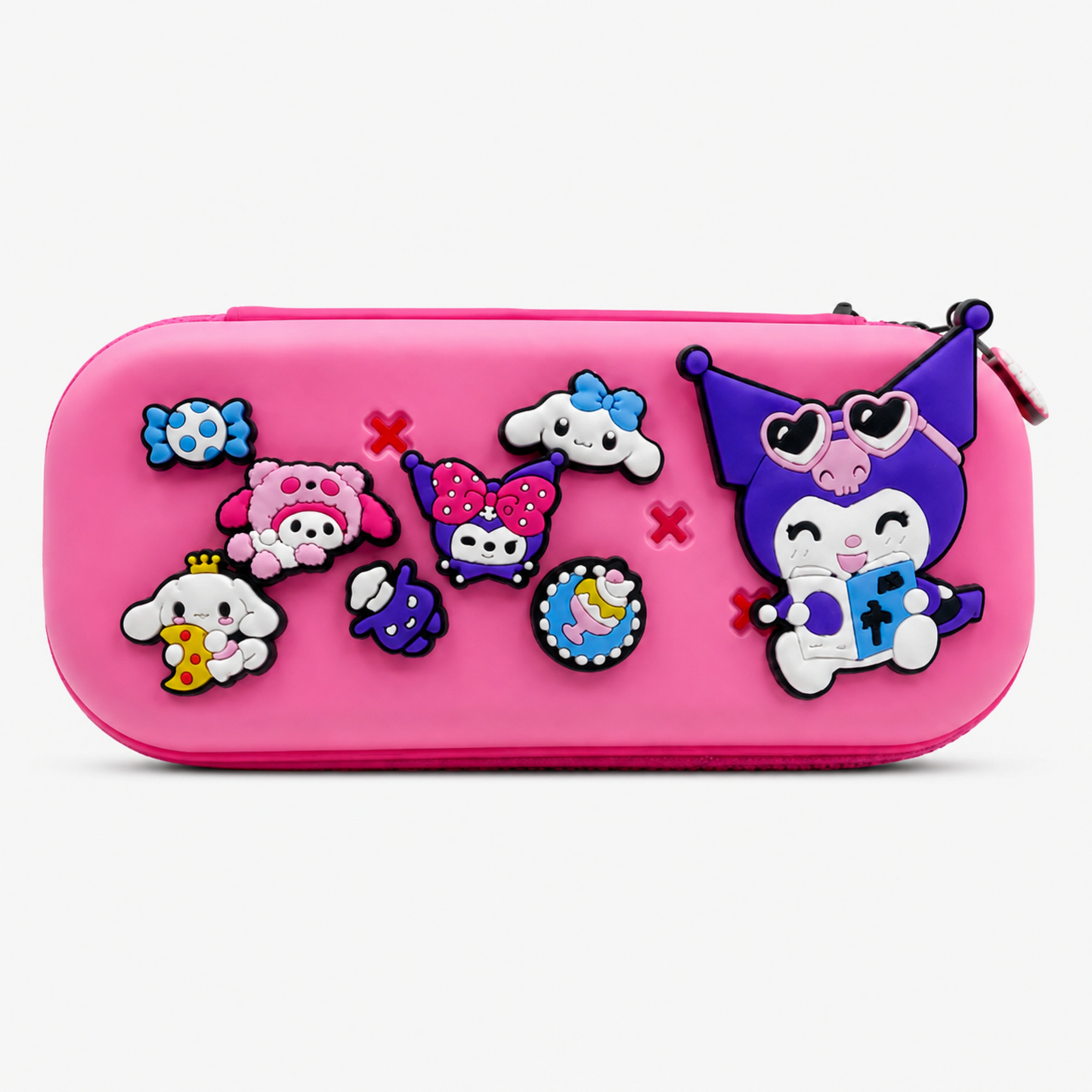 Premium Cartoon Pencil Box with Removable Toy Charms for Kids