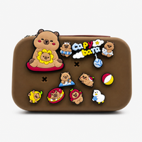 Kids Bear Theme Pencil Box with Removable Decorative Charms