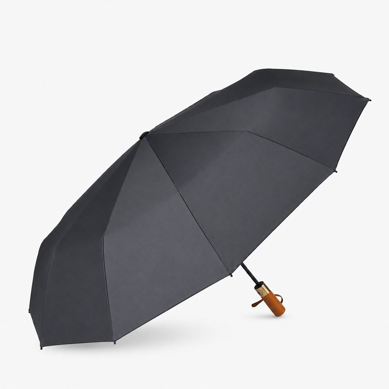 Premium UV Protection Umbrella with 12K Fiber Ribs & Wooden Handle