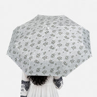 Floral Print UV Protection Umbrella with 10K Golden Rod Frame