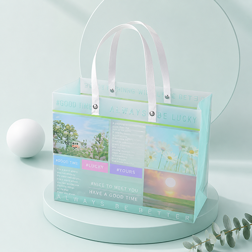 Romantic Story PVC Tote Gift Bag with Frosted Finish