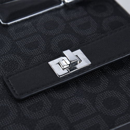 Premium Patterned PU Leather Laptop Briefcase for Professionals