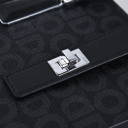 Premium Patterned PU Leather Laptop Briefcase for Professionals