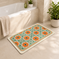 Premium Floral Anti-Slip Doormat for Entryway/Kitchen/Bathroom