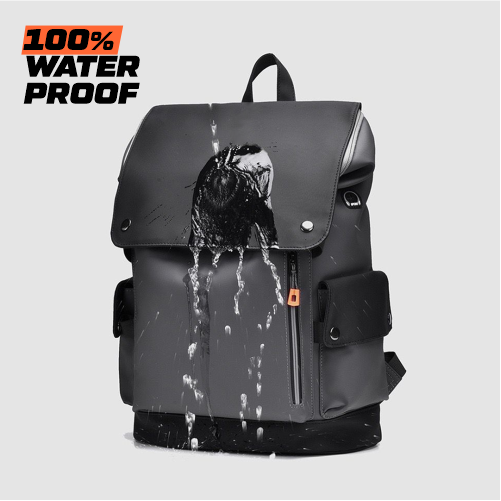 Premium Waterproof Vegan Leather Laptop Backpack