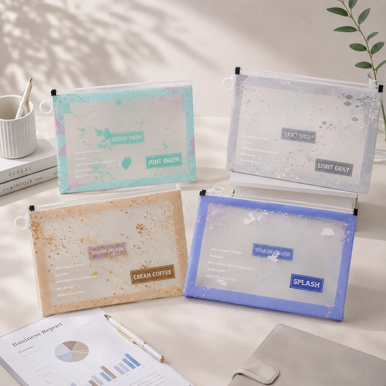 Waterproof Plastic Zip File Folder for Document Storage