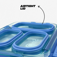 Stainless Steel Bento Lunch Box – 3 Compartment Meal Box – 710ml