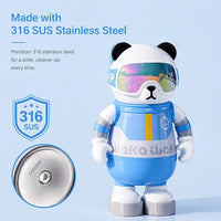 Waka Snowboarder Panda Insulated Water Bottle with Strap - 530ml