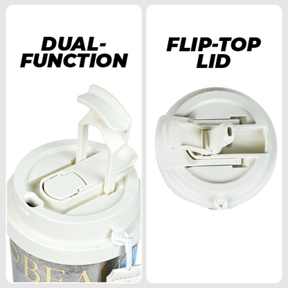 Pure Titanium Insulated Vacuum Tumbler with Floral Prints - 520ml