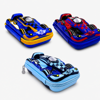 3D Racing Car Sports Theme Pencil Box for Kids