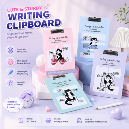 Premium Acrylic Clipboard with Hanging Loop – A4 Writing Board