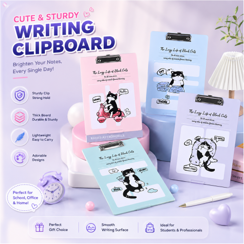 Premium Acrylic Clipboard with Hanging Loop – A4 Writing Board