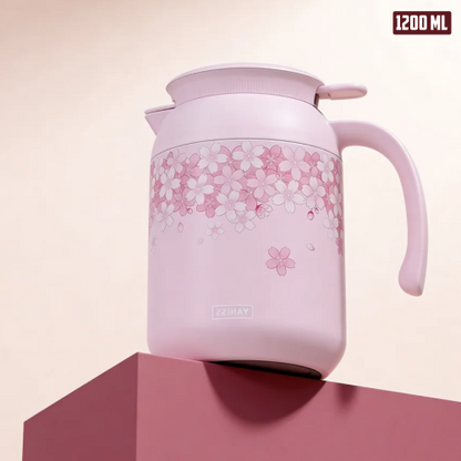 Premium Insulated Flask with Handle & Leak-proof Lid - 1200ml