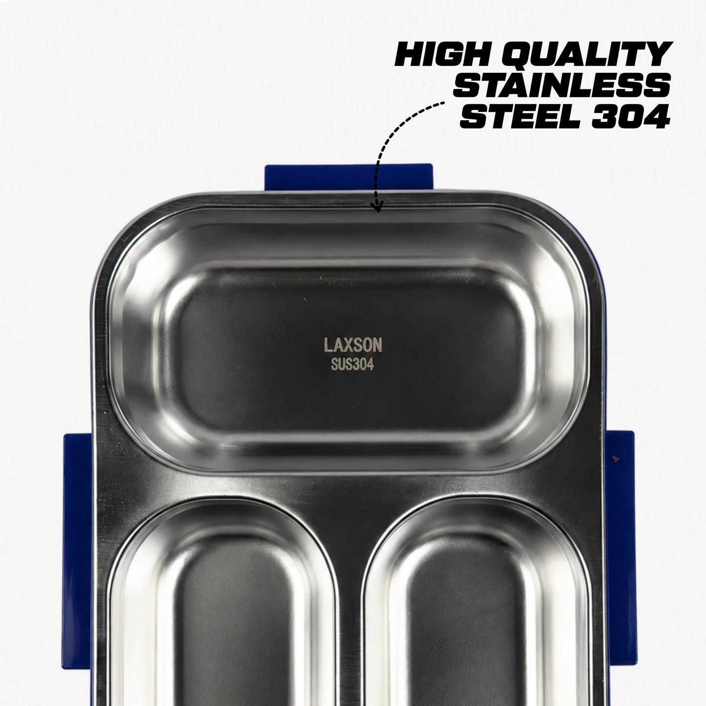 Kids Stainless Steel Lunch Box with 3 compartments – 600ml