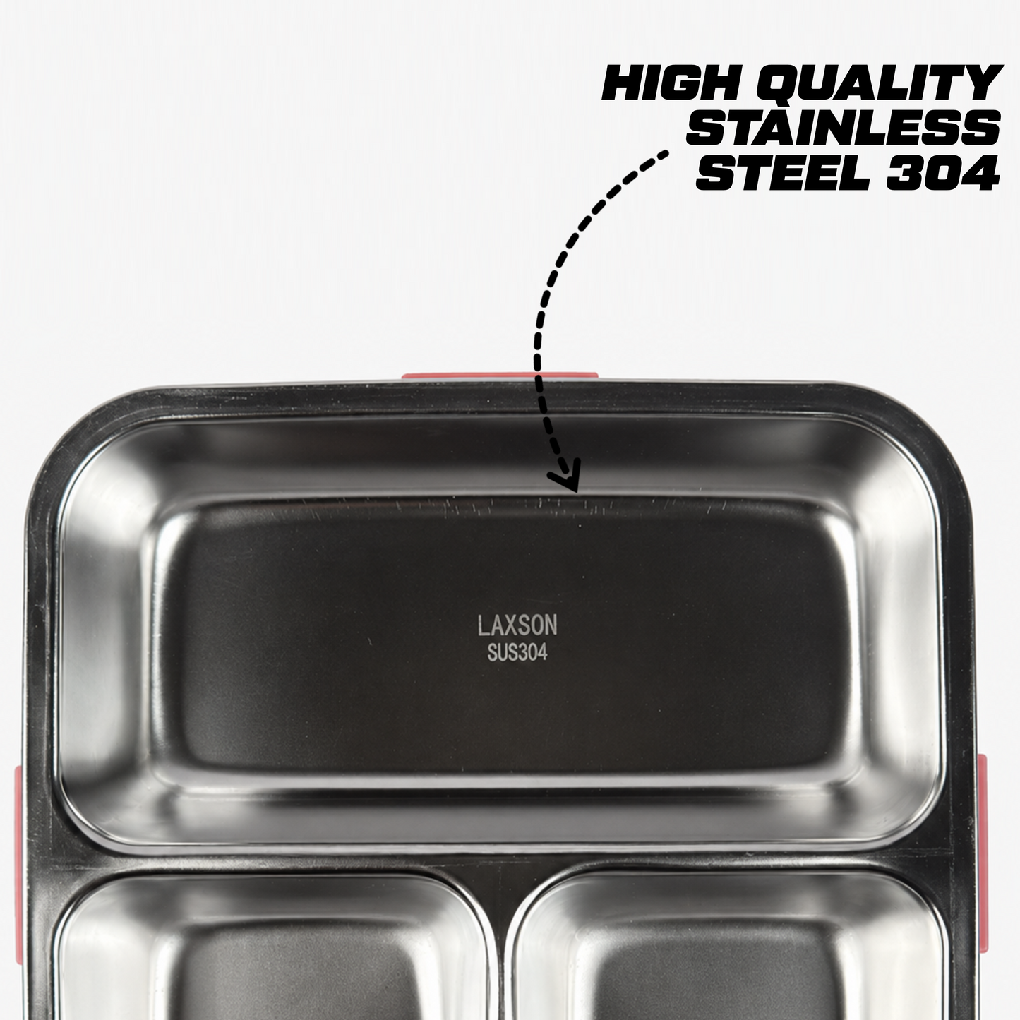 Stainless Steel Lunch Box with 3 compartments for Kids – 1190ml