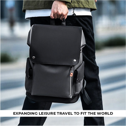 Premium Waterproof Vegan Leather Laptop Backpack