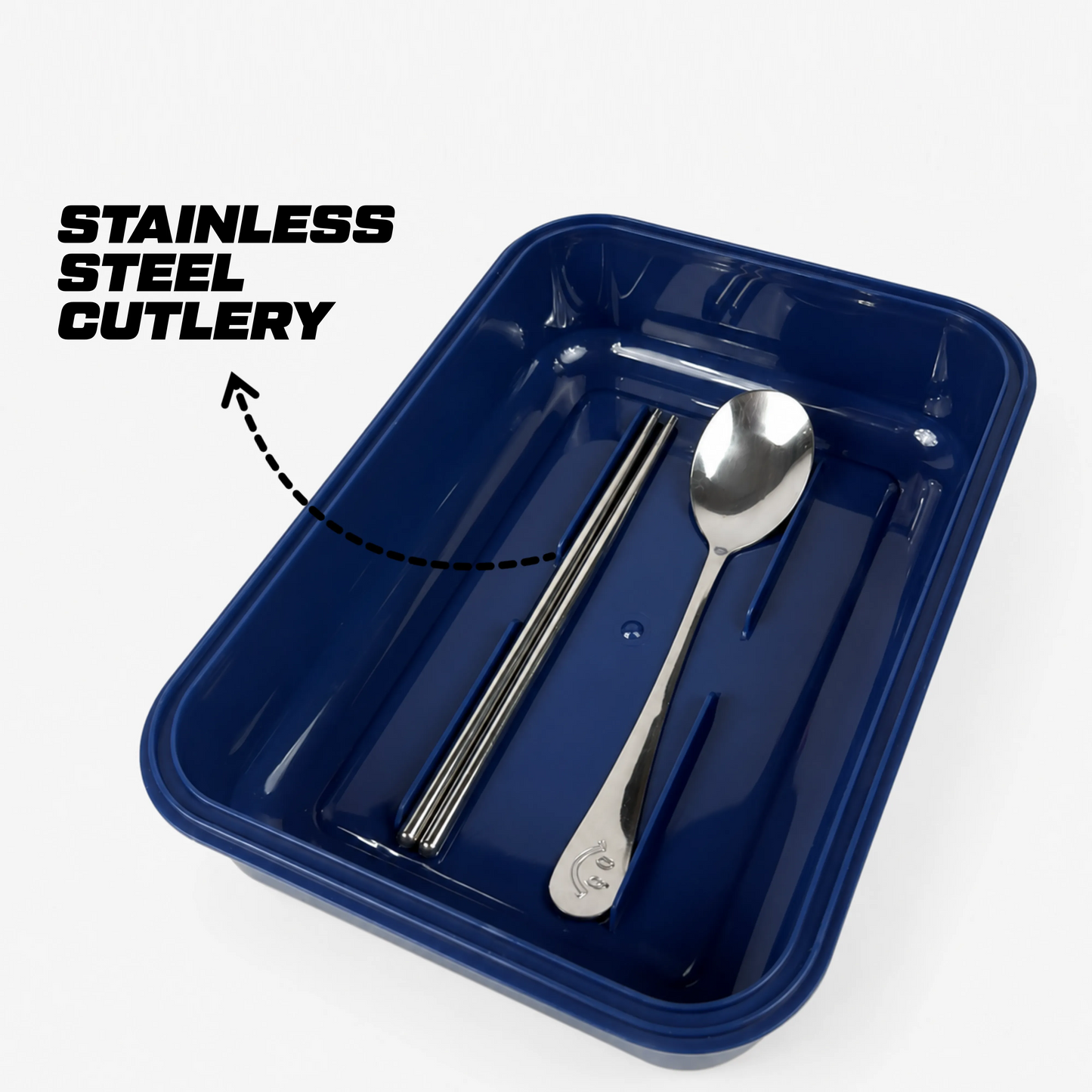 Stainless Steel Bento Lunch Box – 2 Compartment Leakproof Box – 750ml