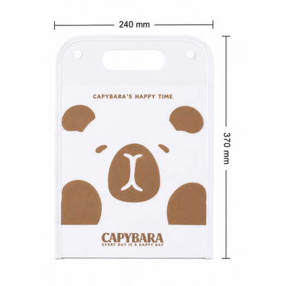 A4 Plastic File Holder with Storage & Button Closure