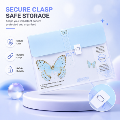 24 Pocket Expanding File Organizer with Secure Clasp
