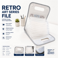 Retro Art Expanding File Folder with 13 Storage Layers