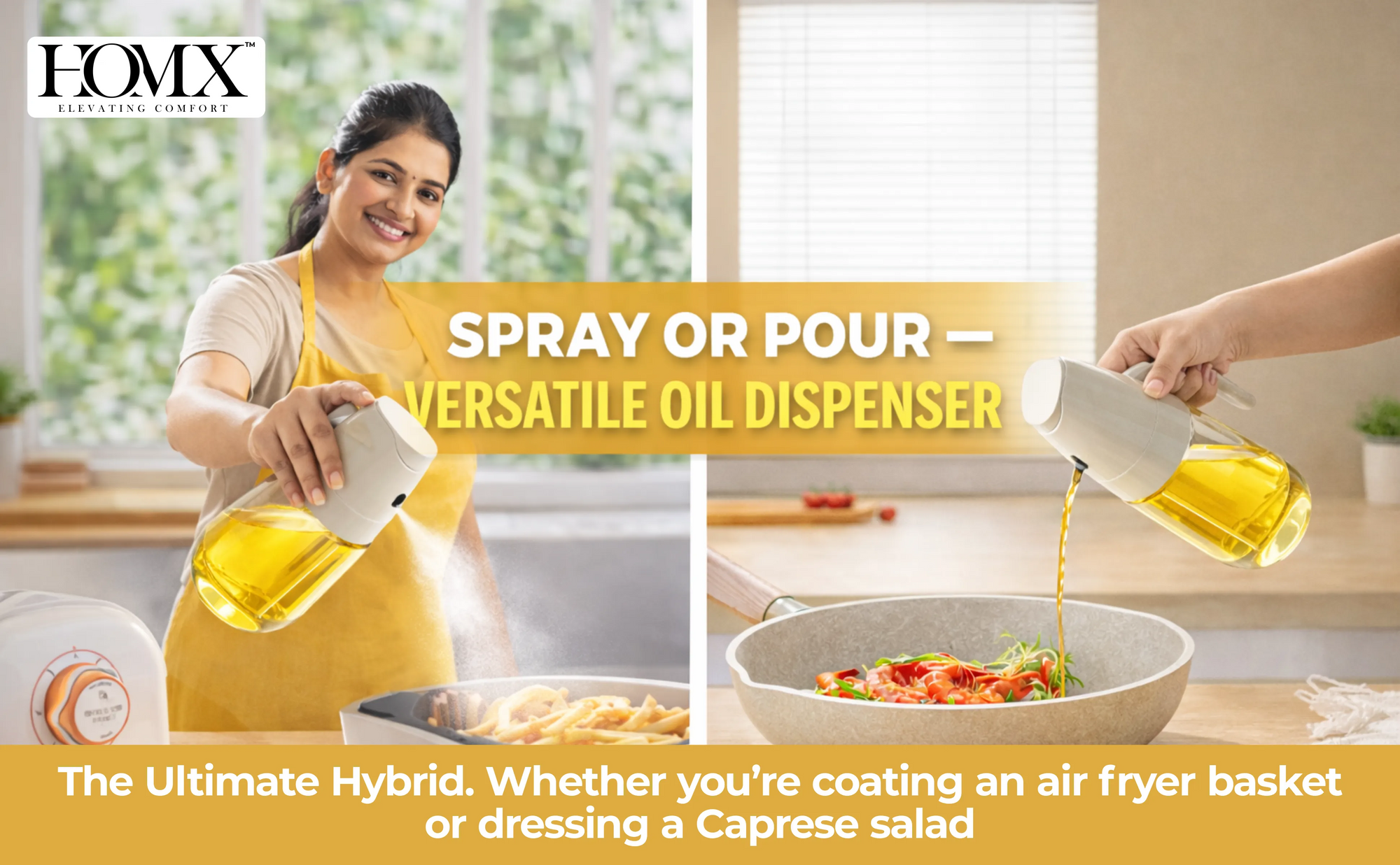 2-in-1 Oil Sprayer & Dispenser | Precision Oil Spray & Pour Banner 1