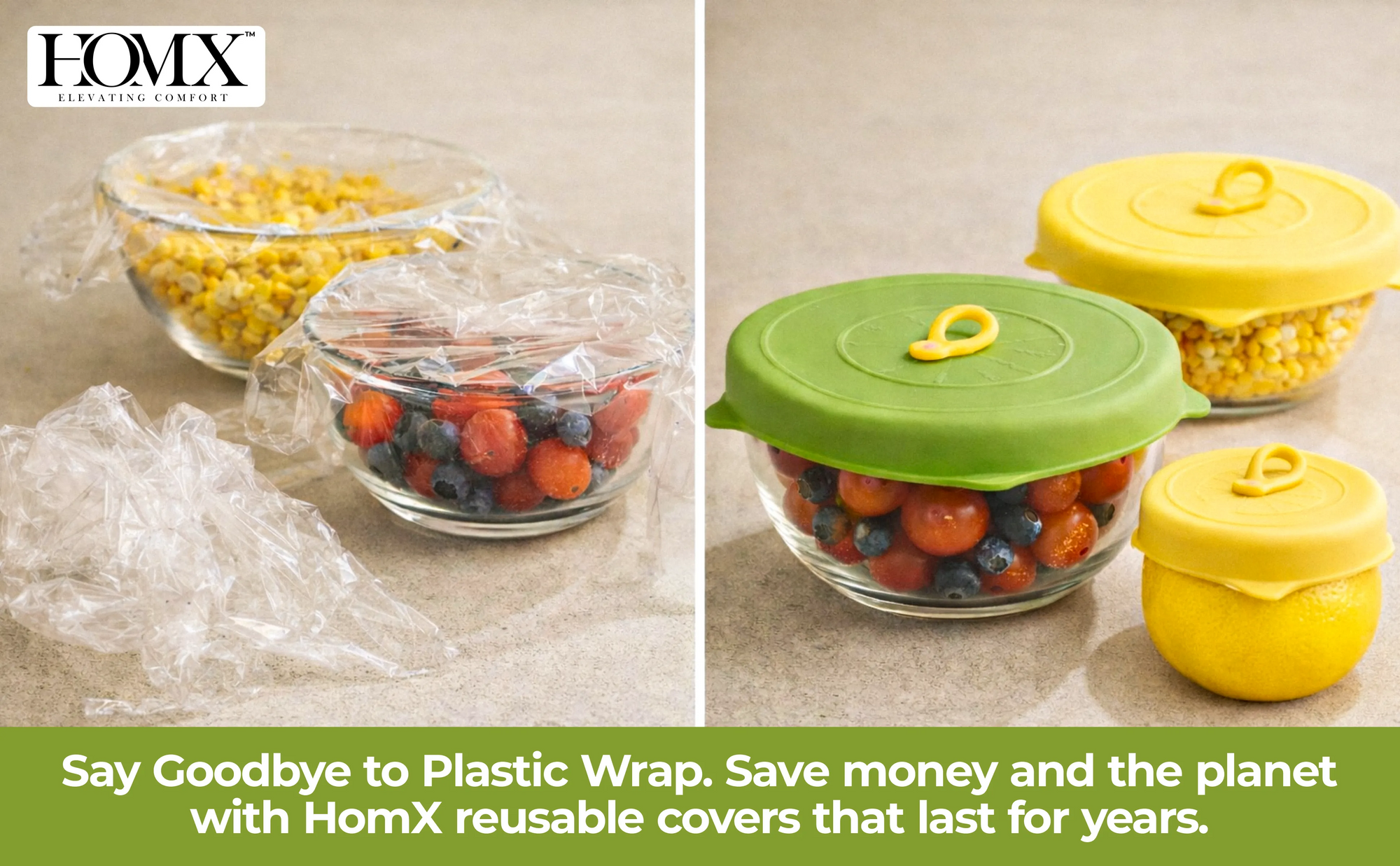 Food Grade Silicone Stretch Lids — Set of 2 | Reusable Leak-Proof Food Covers Banner 1