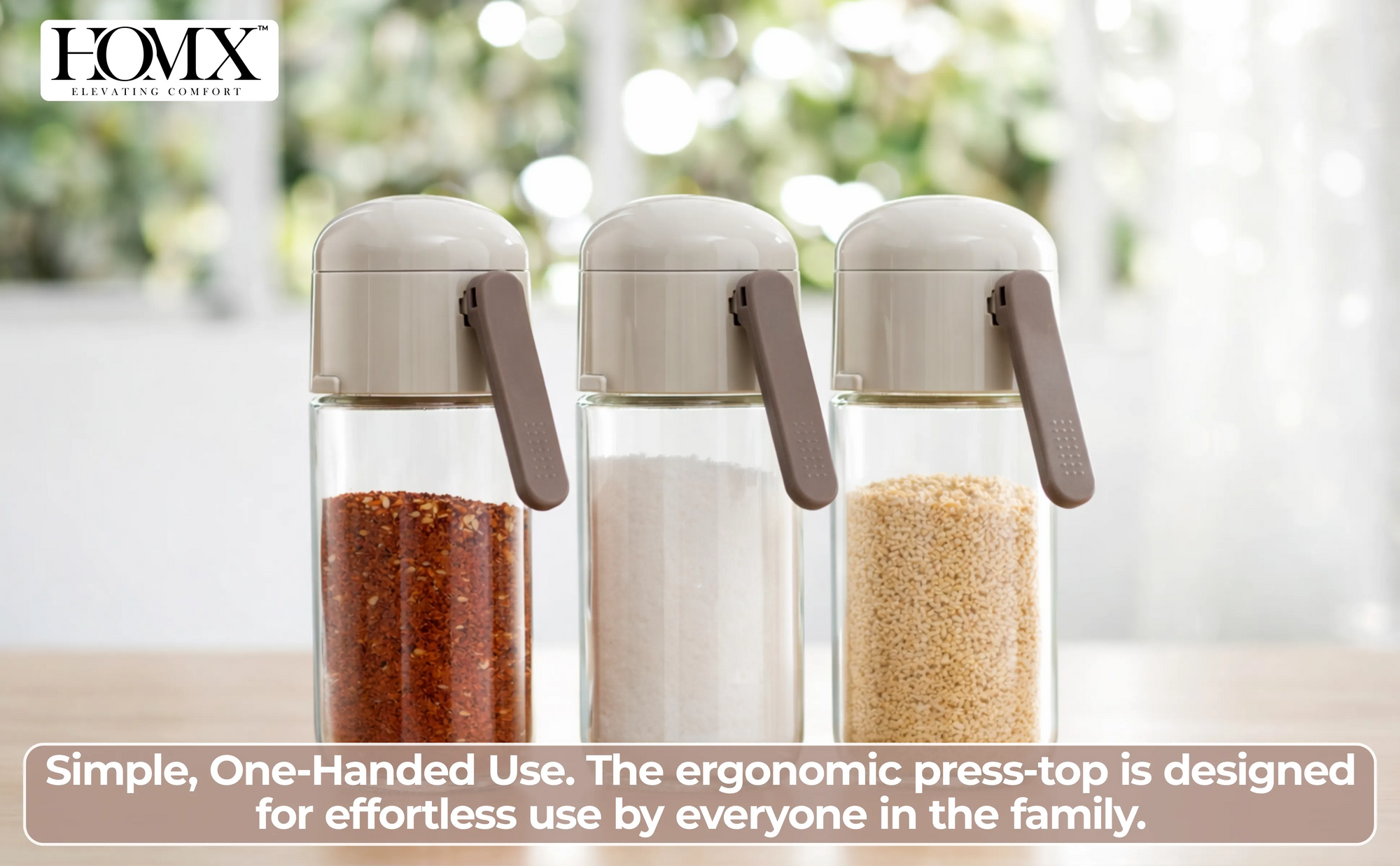 0.5gm Precision Salt & Spice Dispenser (250ml) | Quantitative Glass Spice Shaker Banner 3