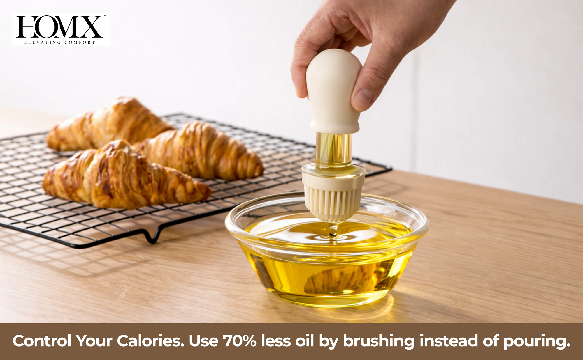 180ml Glass Oil Dispenser with Silicone Basting Brush | Leak-Proof Design Banner 1
