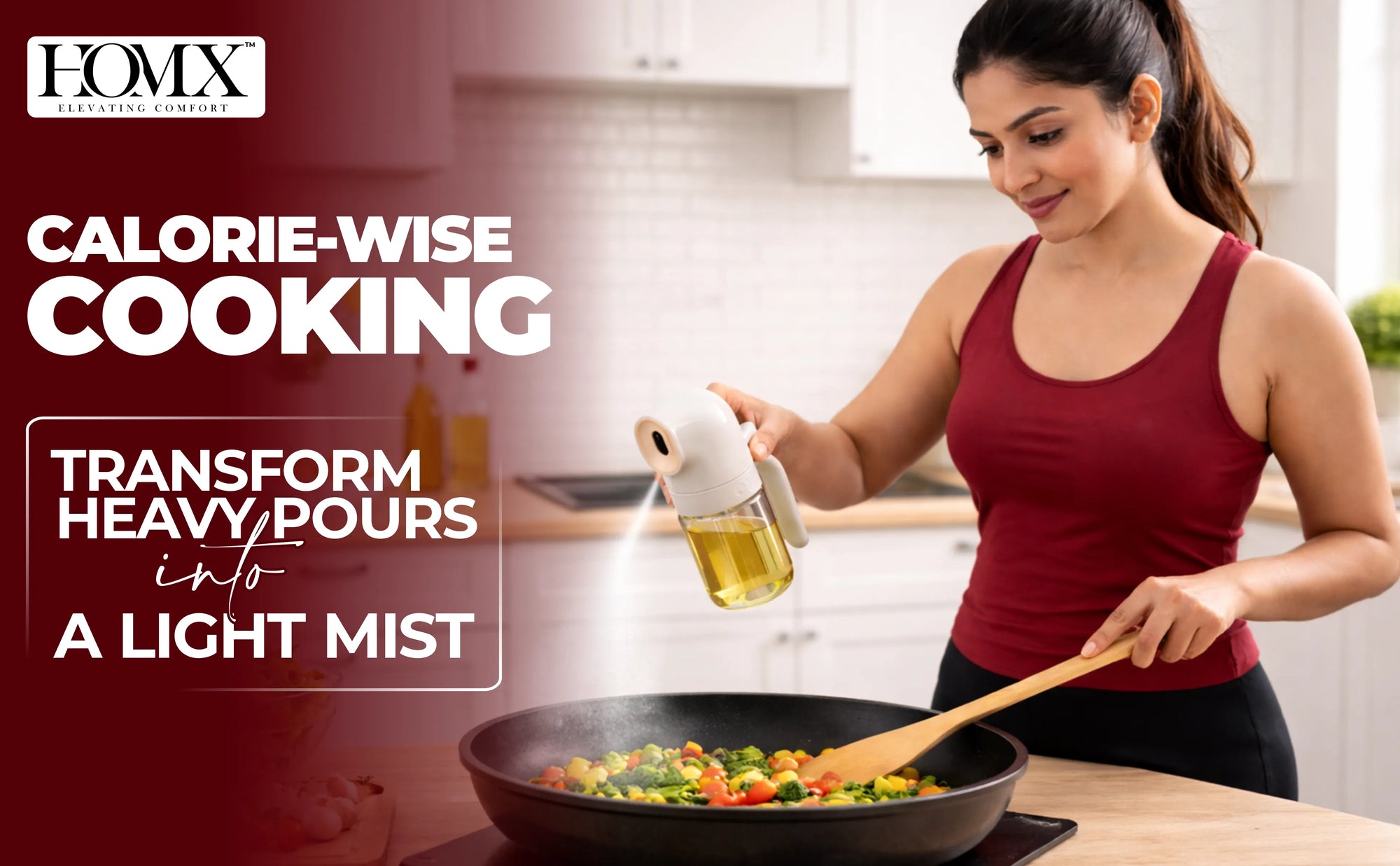 Fine Mist Oil Sprayer for Cooking | 250ml Glass Dispenser Banner 1