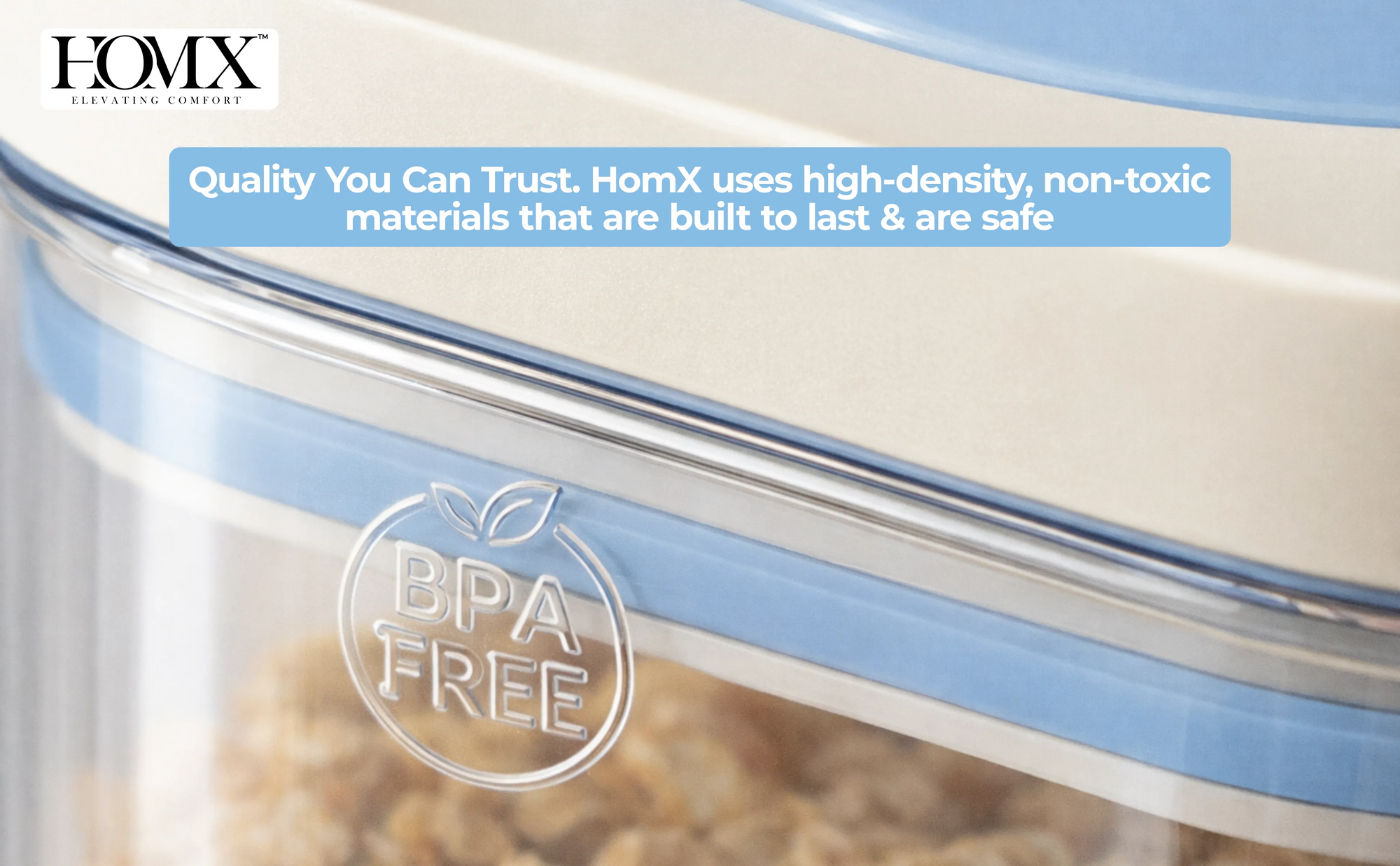 HOMX Airtight Food Storage Containers | Fridge Storage Bin Banner 3