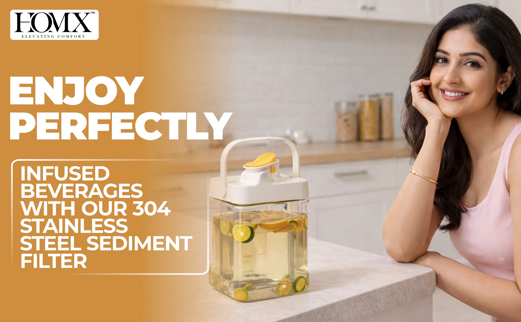 Premium 3.5L Family-Sized Water Pitcher Jug with Airtight Lid Banner 1
